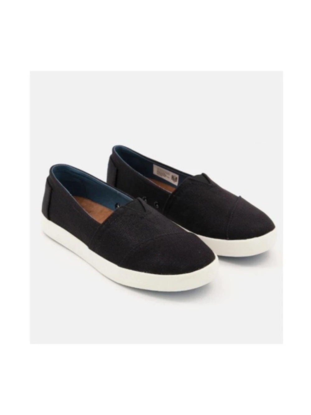 TOMS Avalon Canvas Slip-On casual Sneakers Black women’s Size  7 1/2 7.5
